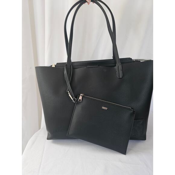 Dkny Handbags - DKNY Riley Black Tote Bag Purse With Pouch NWT